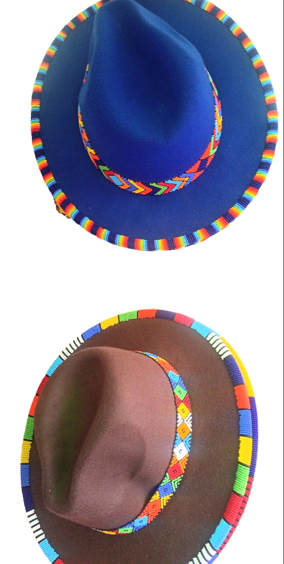Double Beaded Fedora Hat